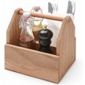 Organizer table container for spices, wooden cutlery with handle - Hendi 664315 Organizer table container for spices, wooden cutlery with handle - Hendi 664315