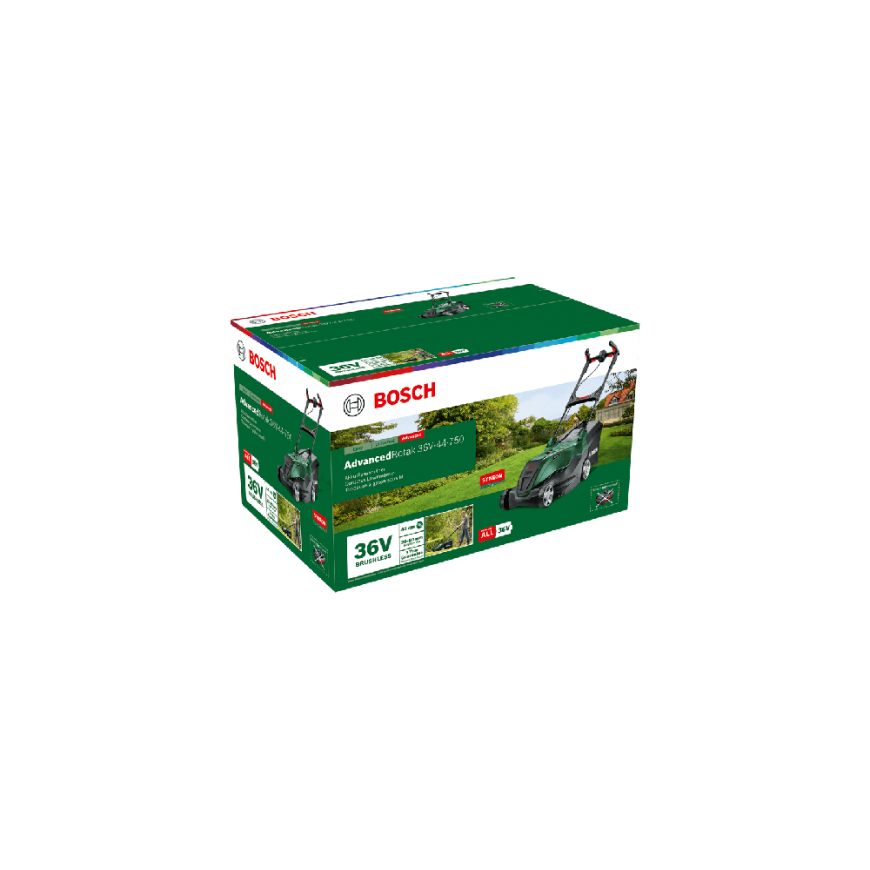 Bosch AdvancedRotak 36V-44-750 Lawnmower (2x4Ah) – 3