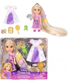 Jakks Pacific Disney Princess 6 Inch Petite Doll with Extra Fashion & Accessories Longest Hair Rapunzel