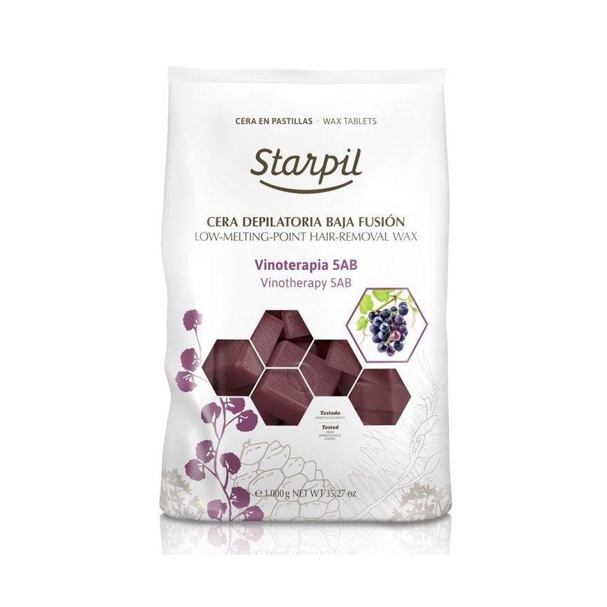 Low temperature melting wax for depilation Starpil, wine therapy, 1kg