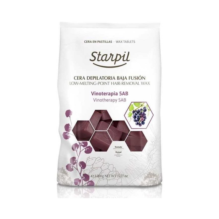 Žemoje temperatūroje besilydantis vaškas depiliacijai Starpil, vyno terapija, 1kg – 4