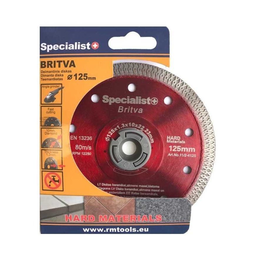 SPECIALIST Diamond disc, 125 mm x 22 mm x 1.3 mm