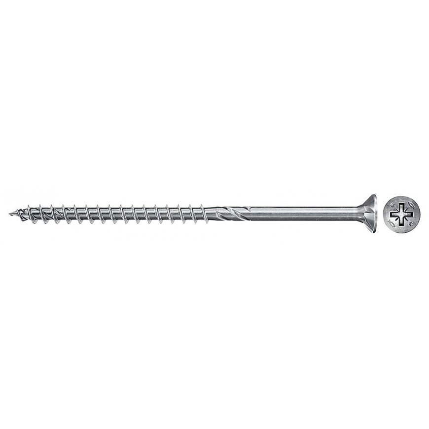 Wood screw Fischer Power-Fast II FPF II CZP PZ2 5.0x100 mm 200 pcs. – 2