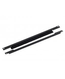 Triton Pardubice TRITON 19" praėjimo skydelis 1U, padalintas horizontaliai, šepetys, skylė 350 x 21 mm, juoda