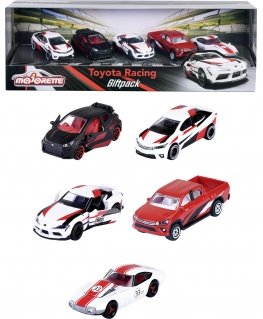 Majorette Toyota racing cars, 5 pcs, gift box