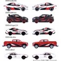 Majorette Toyota -kilpa-autot, 5 kpl, lahjapakkaus Majorette Toyota -kilpa-autot, 5 kpl, lahjapakkaus