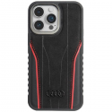 Case Audi Genuine Leather MagSafe iPhone 15 Pro Max 6.7" black-red/black-red hardcase AU-TPUPCMIP15PM-R8/D3-RD Case Audi Genuine Leather MagSafe iPhone 15 Pro Max 6.7" black-red/black-red hardcase AU-TPUPCMIP15PM-R8/D3-RD
