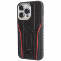 Dėklas Audi Genuine Leather MagSafe iPhone 15 Pro Max 6.7" juoda-raudonas/juodas-red hardcase AU-TPUPCMIP15PM-R8/D3-RD Dėklas Audi Genuine Leather MagSafe iPhone 15 Pro Max 6.7" juoda-raudonas/juodas-red hardcase AU-TPUPCMIP15PM-R8/D3-RD