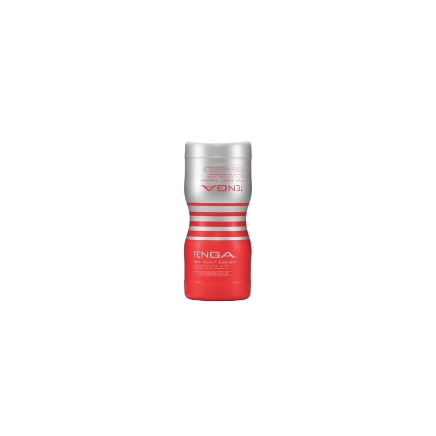 Tenga Dual Sensation Cup Mehe seksilelu Punane, Hõbe Termoplast-elastomeer (TPE)