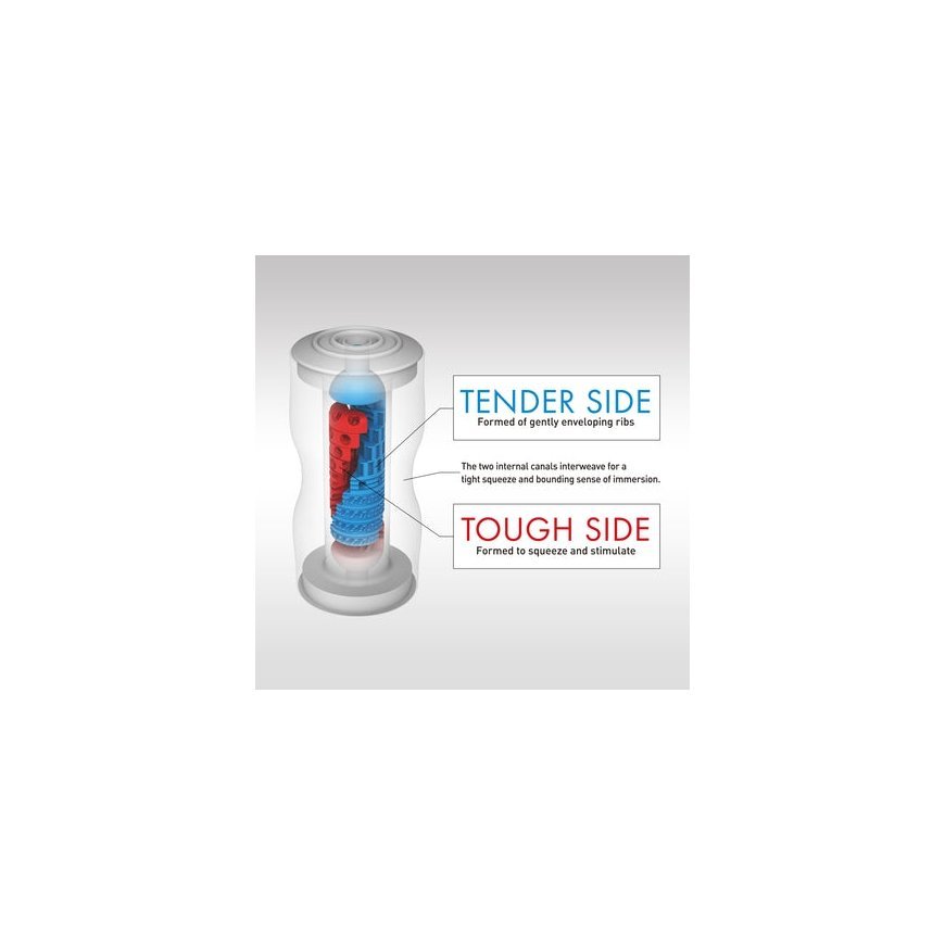 Tenga Dual Sensation Cup Male stroker Punainen, Hopea Kestomuovinen elastomeeri – 4