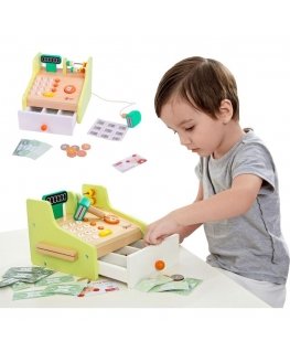 Classic World toy cash register with accessories