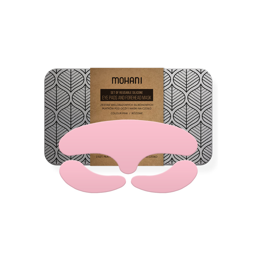 Mohani Reusable Silicone Eye Patches and Forehead Mask Pink – 2