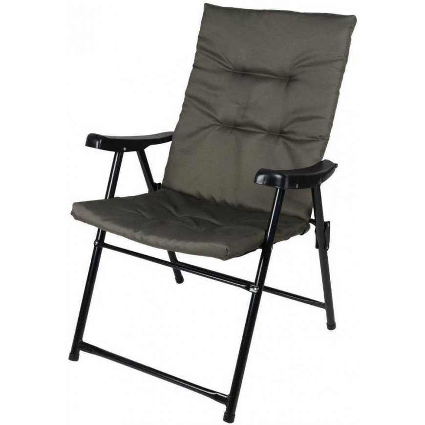 Saska Garden Chair OGRODOWE SKŁADANE 59X66X45/90CM Z PODUSZKĄ SZARE