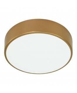Orno OVO LED ceiling light, 24W, 4000K, 2750lm, golden steel, frosted glass cover, IP20, ? 300