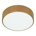 Orno OVO LED ceiling light, 24W, 4000K, 2750lm, golden steel, frosted glass cover, IP20, ? 300