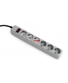 ENERGENIE SPG6-B-6C power strip (1.8m gray)