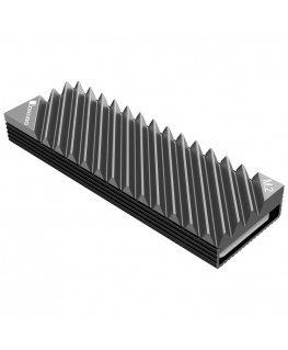 Jonsbo M.2-3 GREY система охлаждения компьютера Твердотельный накопитель Heatsink/Radiatior Черный, Серый 1 шт