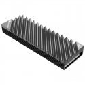 Jonsbo M.2-3 GREY arvuti jahutussüsteem SSD-draiv Kütteseade/radiaator Must, Hall 1 tk