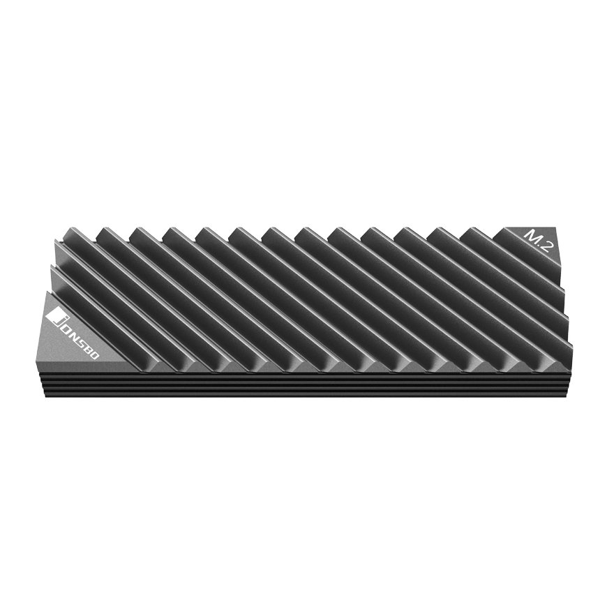 Jonsbo M.2-3 GREY arvuti jahutussüsteem SSD-draiv Kütteseade/radiaator Must, Hall 1 tk – 3