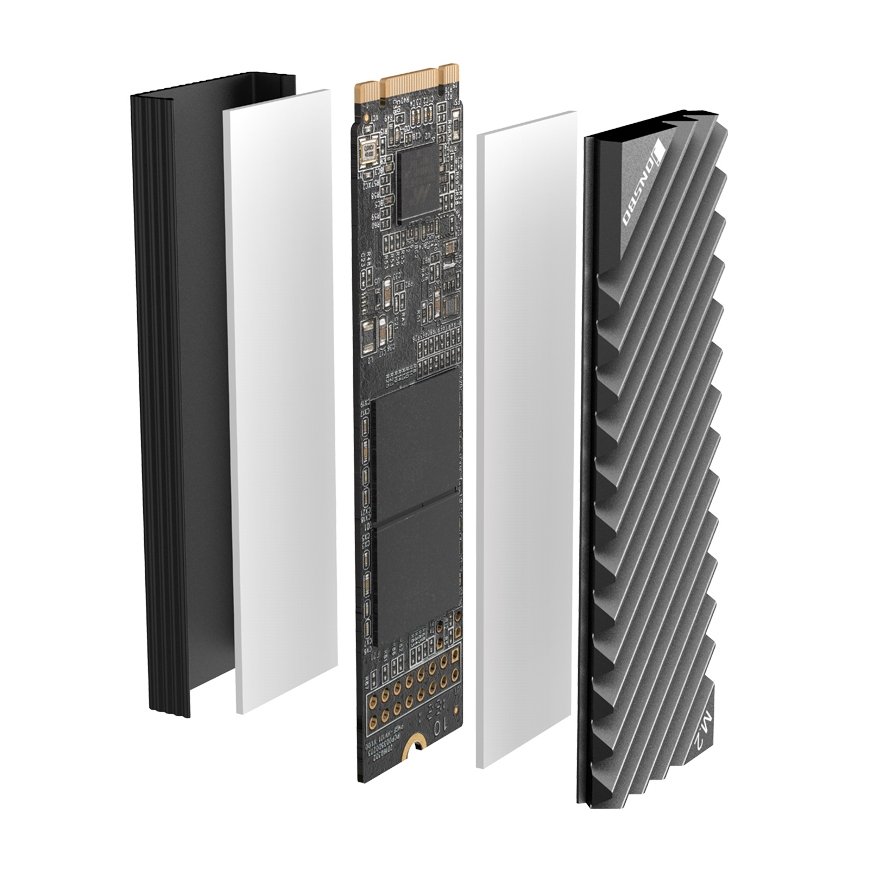 Jonsbo M.2-3 GREY Datora dzesēšanas sistēma Bezkontakta piedziņa Siltuma aizvadītājs / radiators Mel – 5