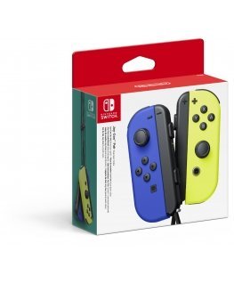 Пара игровых контроллеров Nintendo Joy-Con, синий и неоновый желтый, переключатель