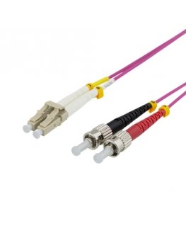 Deltaco LCST-73 InfiniBand un optiskās šķiedras kabelis 3 m 2x LC 2x ST Rozā
