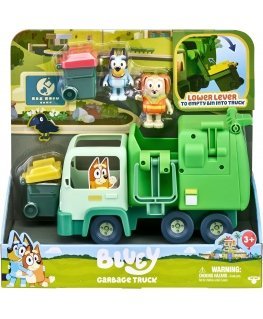Bluey the garbage truck and characters