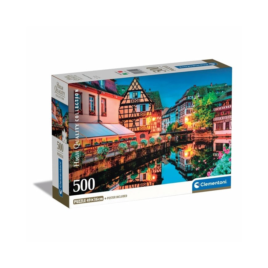 Clementoni High Quality Collection Strasbourg Old Town Puzle 500 pcs Ainava