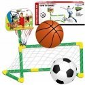 WOOPIE 2in1 rinkinys krepšinio futbolo įvartis + kamuoliai WOOPIE 2in1 rinkinys krepšinio futbolo įvartis + kamuoliai