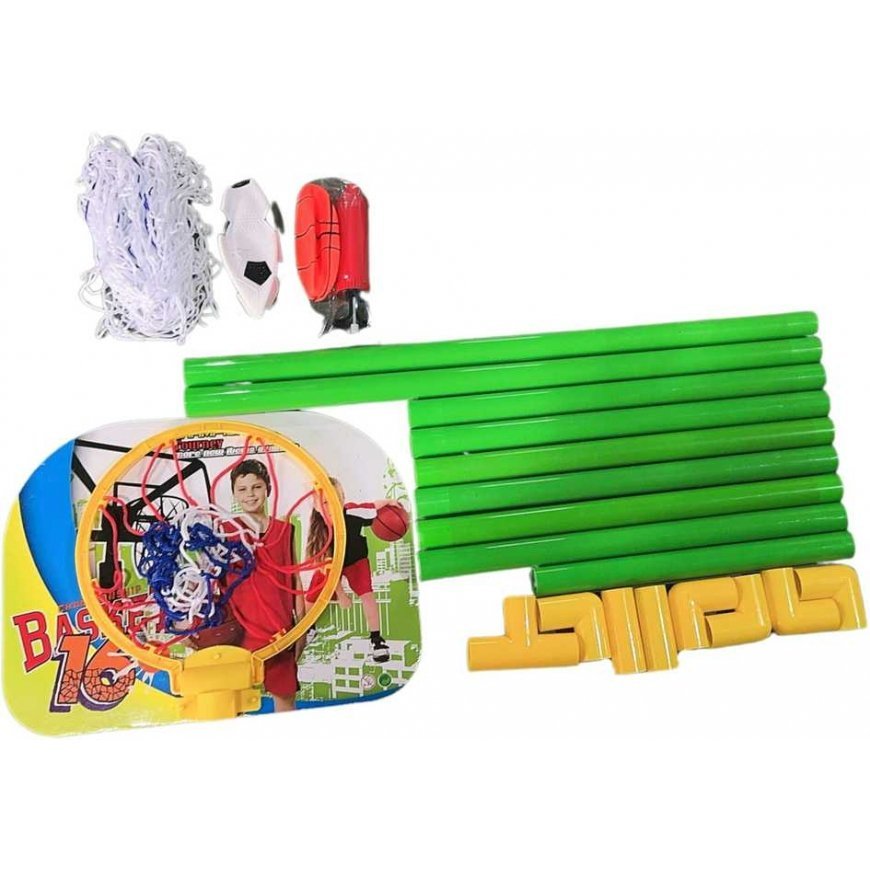 WOOPIE 2in1 rinkinys krepšinio futbolo įvartis + kamuoliai – 3