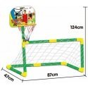 WOOPIE 2in1 rinkinys krepšinio futbolo įvartis + kamuoliai WOOPIE 2in1 rinkinys krepšinio futbolo įvartis + kamuoliai
