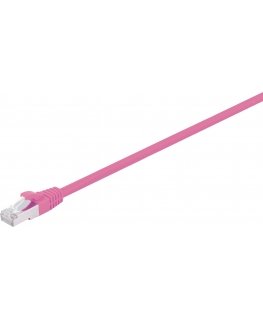 Fuj:tech CAT6A S/FTP network cable, 1 m, pink