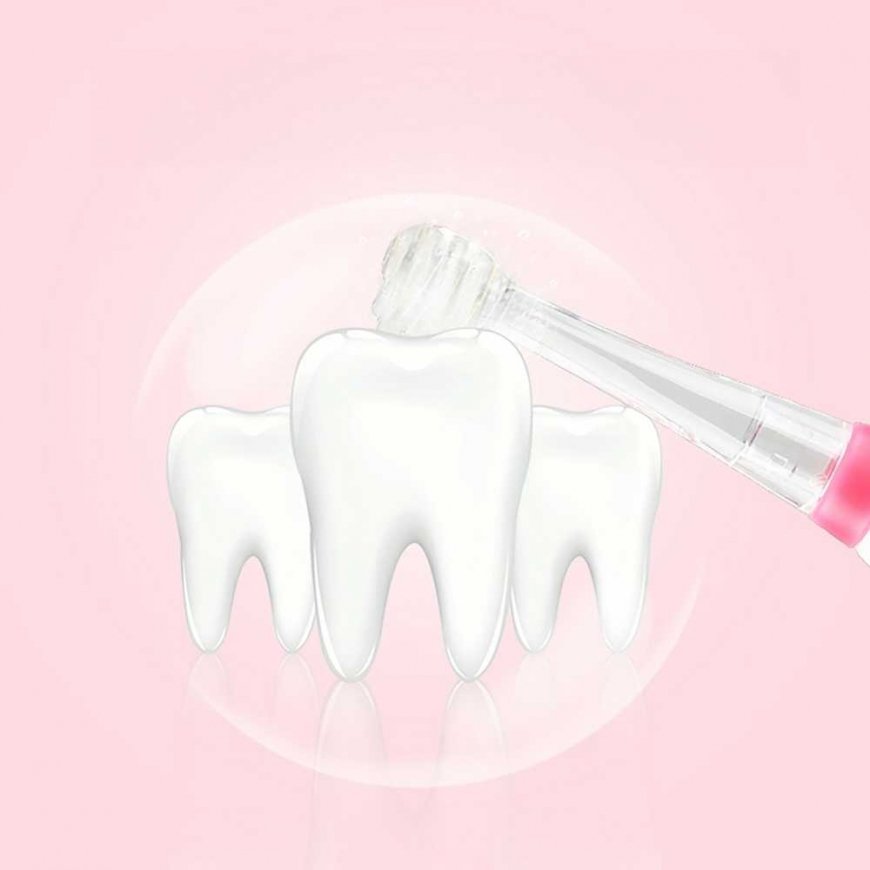 SEAGO children's sonic toothbrush, pink, 1xAAA 1.5V (not included), 4 tips, SG-902 Pink – 3