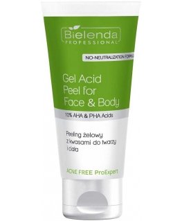 Bielenda Professional Acne Free ProExpert peeling żelowy su kwasami do twarzy i ciała 150ml
