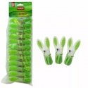 Plastic laundry hooks 12pcs green Plastic laundry hooks 12pcs green