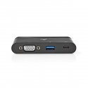Nedis TCARF220BK kannettavien tietokoneiden telakka ja porttitoistin USB 3.2 Gen 1 (3.1 Gen 1) Type- Nedis TCARF220BK kannettavien tietokoneiden telakka ja porttitoistin USB 3.2 Gen 1 (3.1 Gen 1) Type-