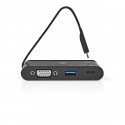 Nedis TCARF220BK knyginių kompiuterių dokas / jungčių replikatorius USB 3.2 Gen 1 (3.1 Gen 1) Type-C Nedis TCARF220BK knyginių kompiuterių dokas / jungčių replikatorius USB 3.2 Gen 1 (3.1 Gen 1) Type-C