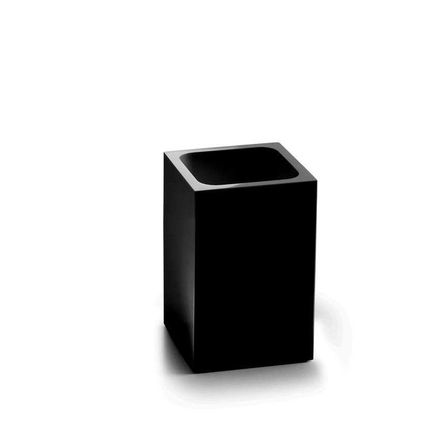 Toothbrush glass Gedy SOFIA, black