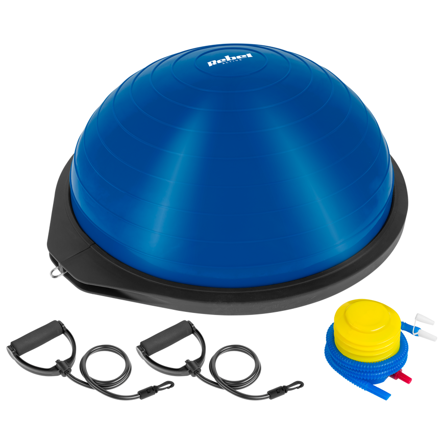 Półpiłka do balansowania, trener równowagi 46cm + pump, REBEL ACTIVE – 3