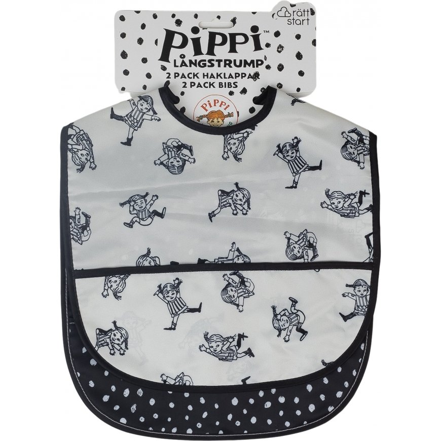 Peppi Longstocking dinner plate, 2 pcs, black