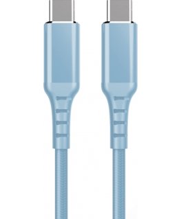 Fuj:tech USB-C - USB-C -kaapeli, 1m, vaaleansininen