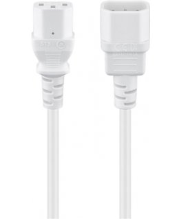 Goobay 97585 toitekaabel Valge 3 m C14 pistikut C13 pistikut