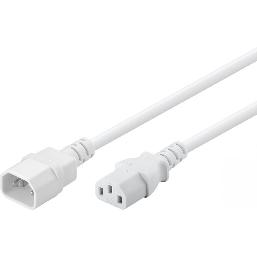 Goobay 97585 elektrības kabelis Balts 3 m C14 uzmava C13 uzmava – 2