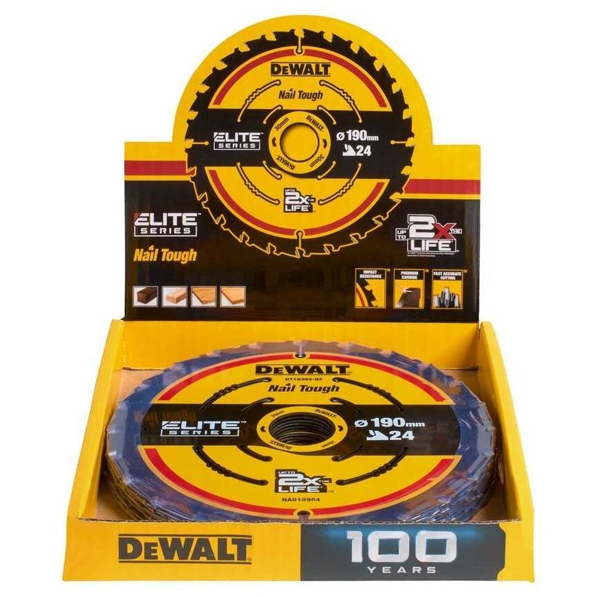 EXTREME diskinis pjūklas medienai pjauti 190x30x1,66 mm, 24 dantų DEWALT [DT10402-QZ] – 2