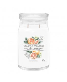 Yankee Candle White Spruce & Grapefruit восковая свеча Цилиндр Белый 1 шт