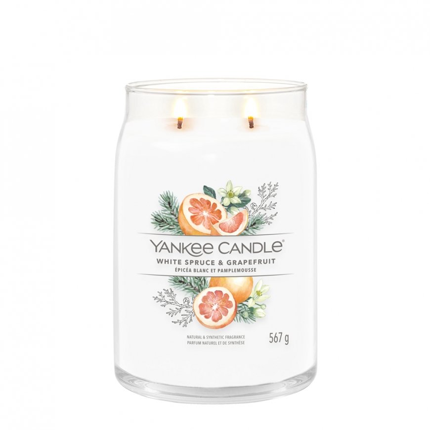 Yankee Candle White Spruce & Grapefruit vaska svece Cilindrs Balts 1 pcs – 2