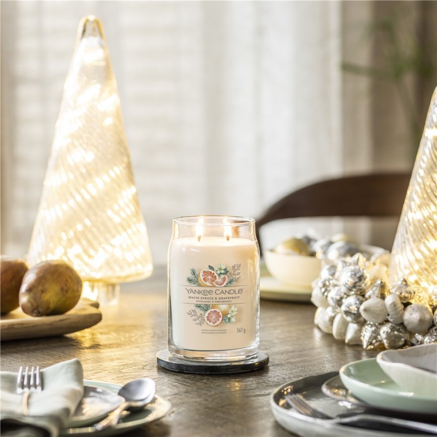Yankee Candle White Spruce & Grapefruit vahaküünal Silinder Valge 1 tk – 3