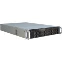 Inter-Tech IPC 2U-2408 Stovas Juoda, Nerūdijančiojo plieno