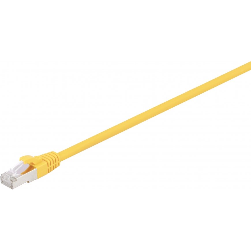 Fuj:tech CAT6A S/FTP network cable, 15 m, yellow