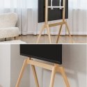 Mozi Art Series FS-15 floor stand for 49 - 75" TV, beech